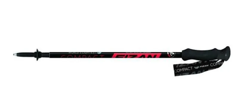 Fizan Compact Walking Pole Pair in Red